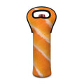 Fresh Salmon Print Single Neoprene Wine Tote