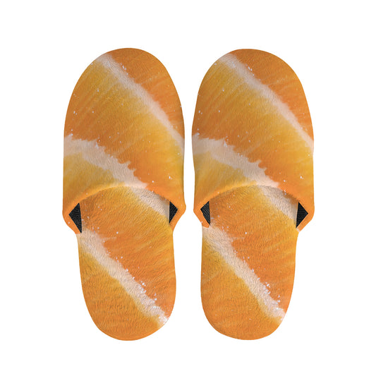 Fresh Salmon Print Slippers