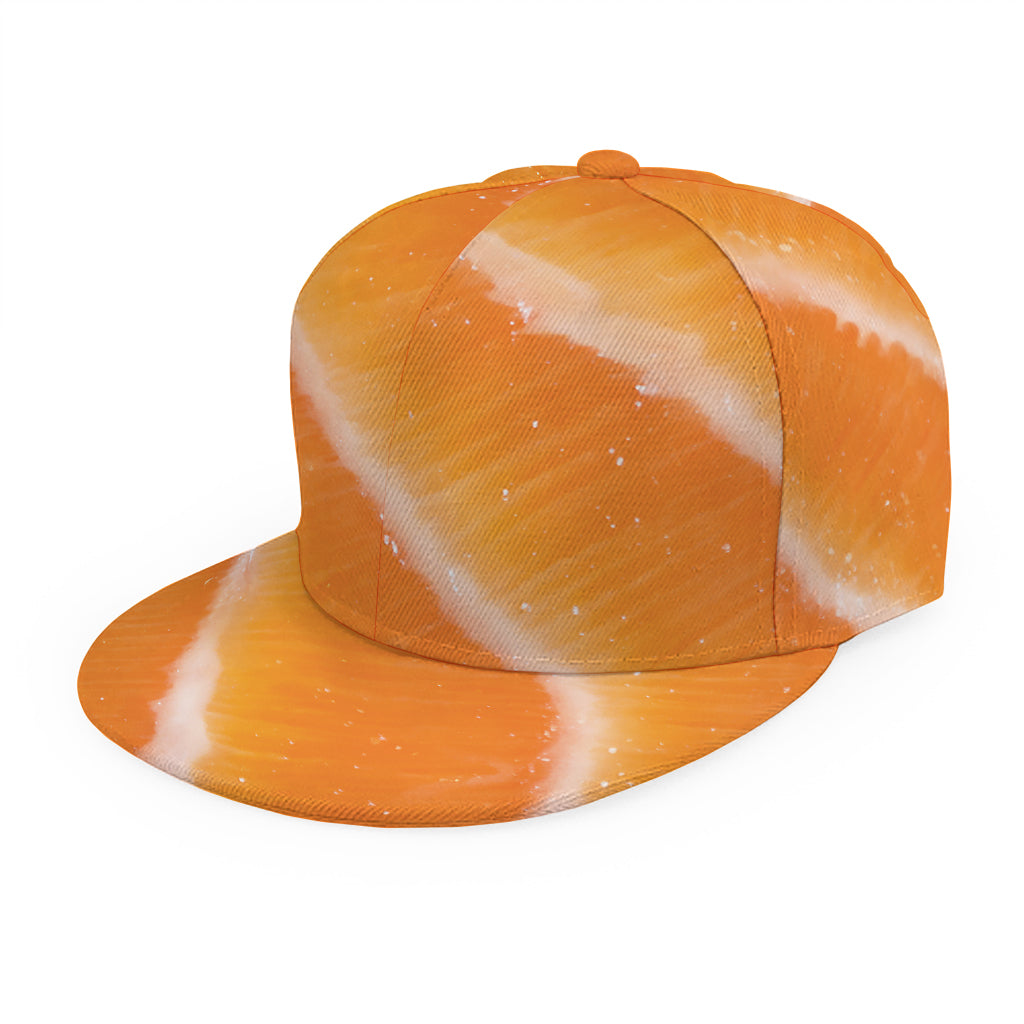 Fresh Salmon Print Snapback Cap