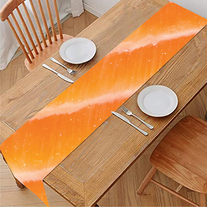 Fresh Salmon Print Table Runner