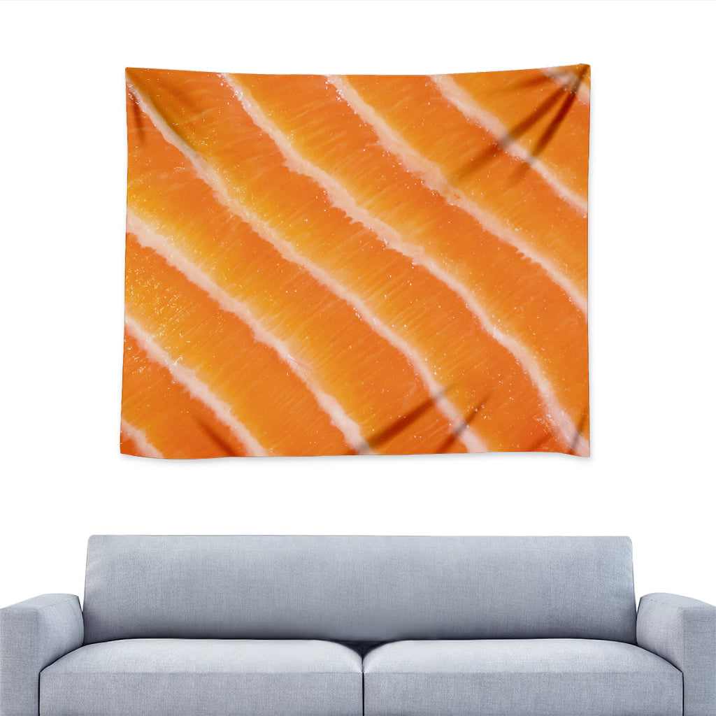 Fresh Salmon Print Tapestry