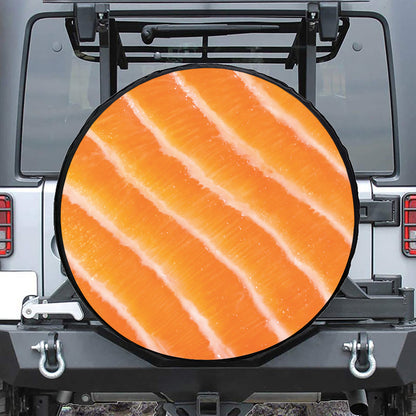Fresh Salmon Print Tire Cover