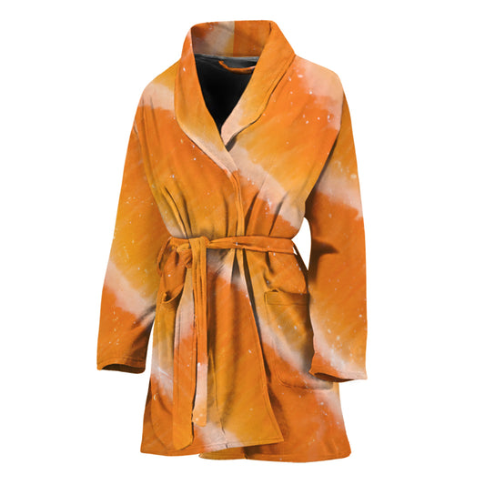 Fresh Salmon Print Women's Bathrobe