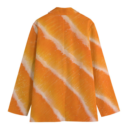 Fresh Salmon Print Women's Blazer
