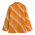 Fresh Salmon Print Women's Cotton Blazer