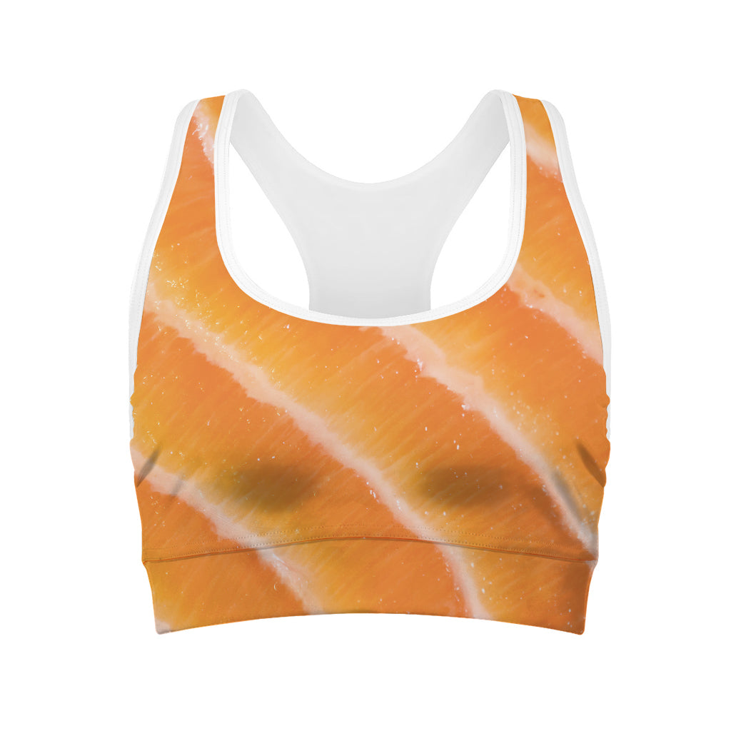 Fresh Salmon Print Women's Sports Bra