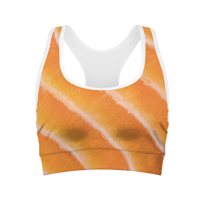 Fresh Salmon Print Women's Sports Bra