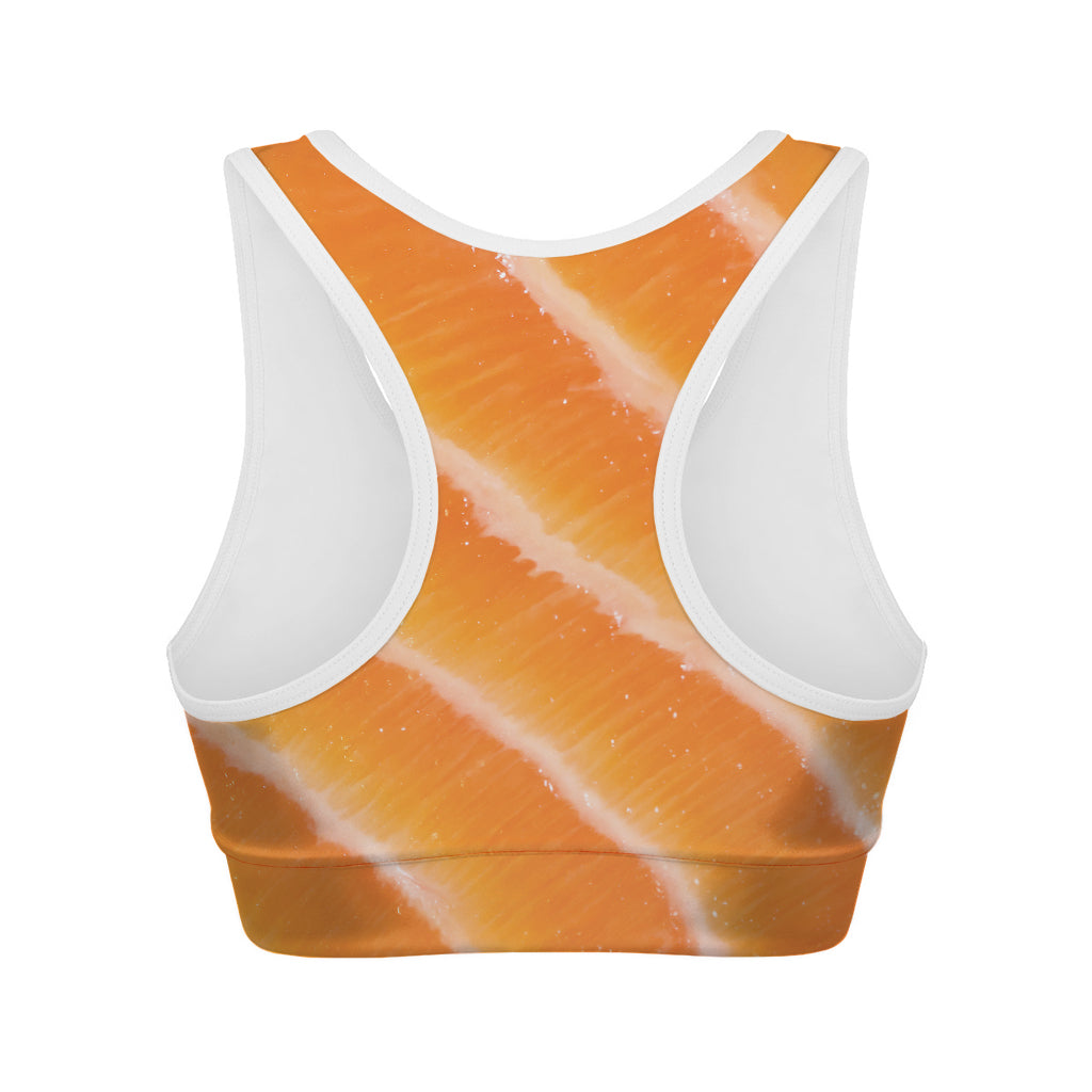 Fresh Salmon Print Women's Sports Bra