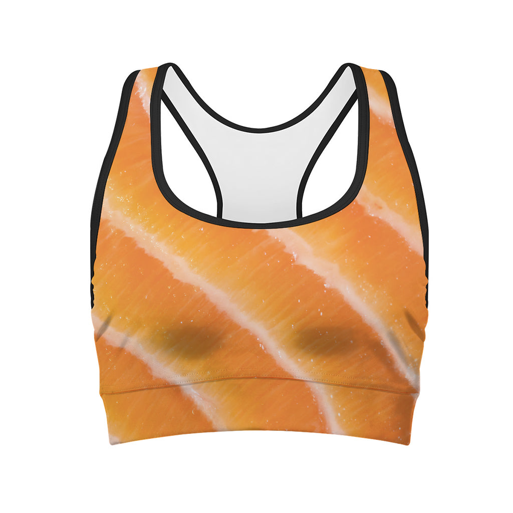 Fresh Salmon Print Women's Sports Bra