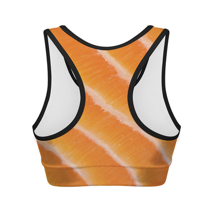 Fresh Salmon Print Women's Sports Bra