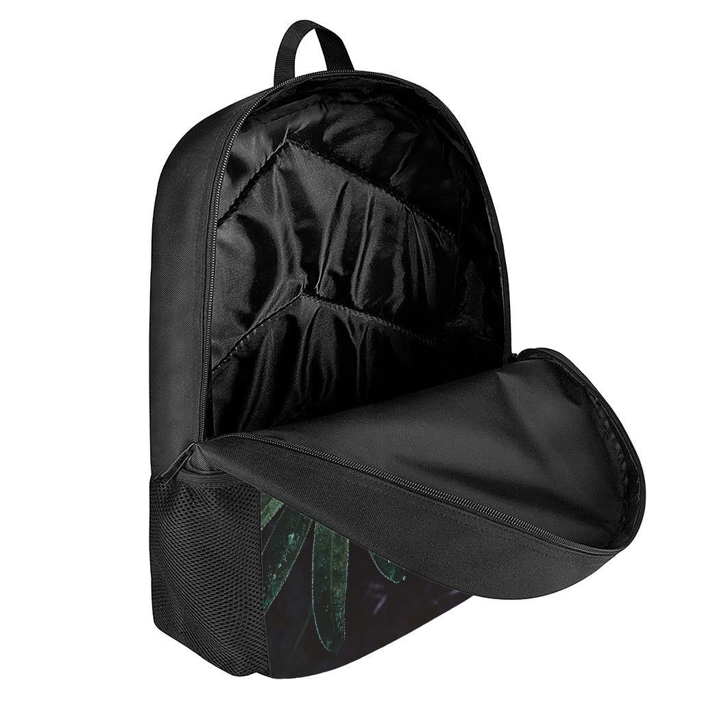 Fresh Tropical Leaf Print 17 Inch Backpack