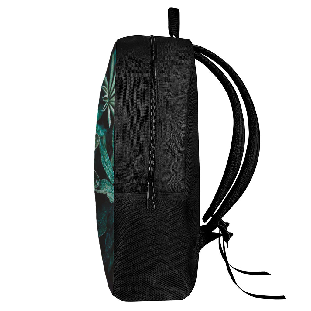 Fresh Tropical Leaf Print 17 Inch Backpack
