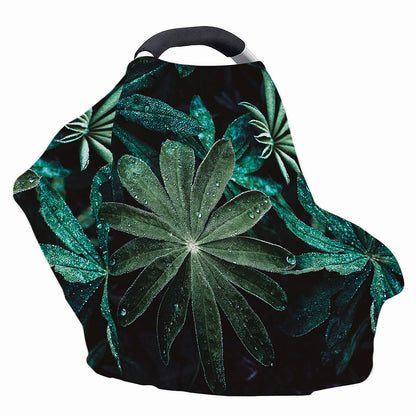 Fresh Tropical Leaf Print Baby Seat Cover