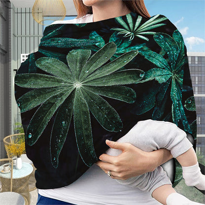 Fresh Tropical Leaf Print Baby Seat Cover