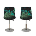 Fresh Tropical Leaf Print Bar Stool Covers