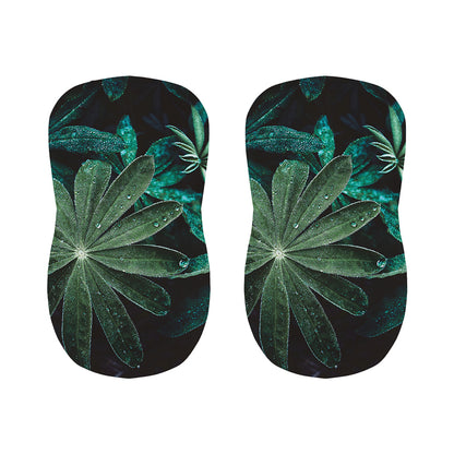 Fresh Tropical Leaf Print Bar Stool Covers