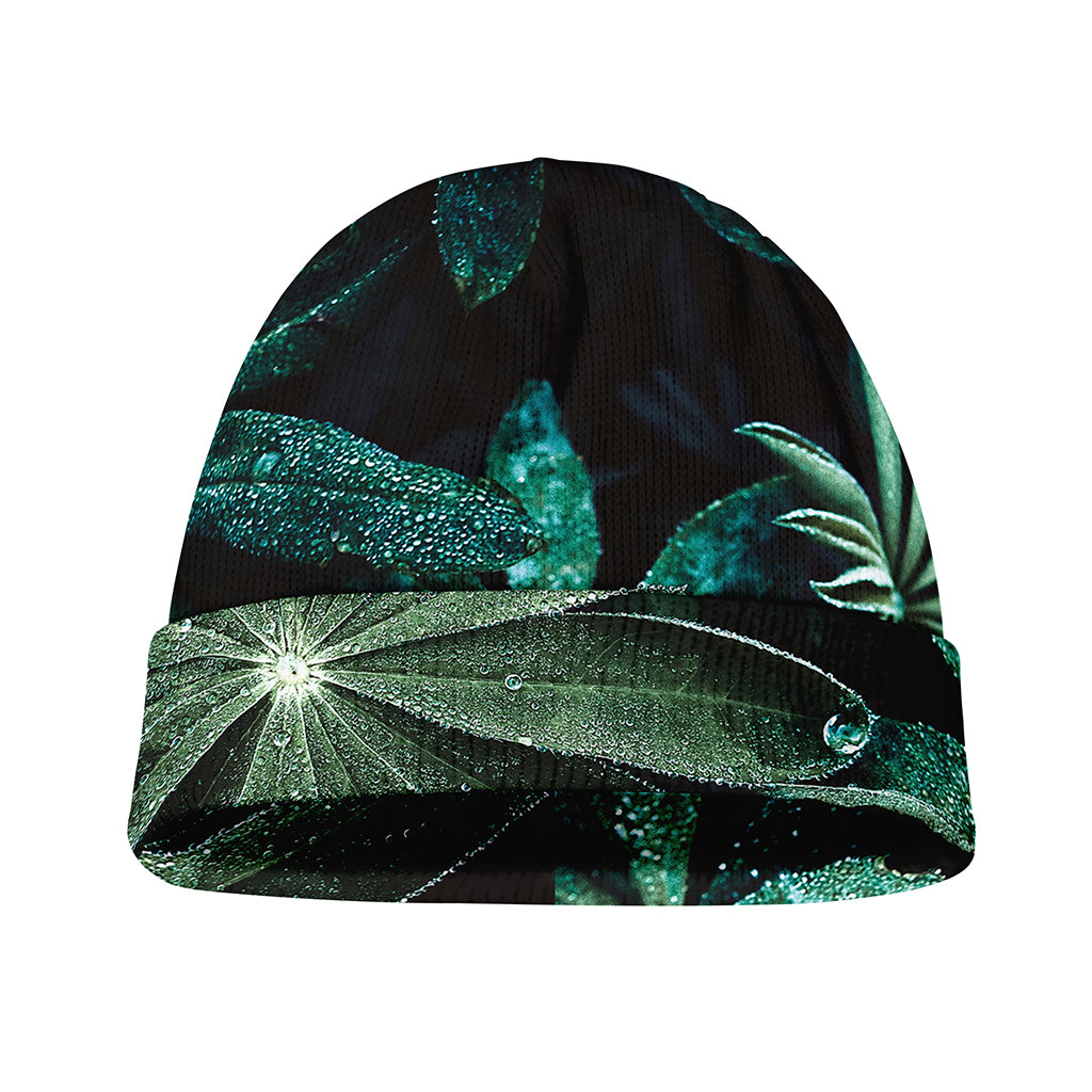 Fresh Tropical Leaf Print Beanie