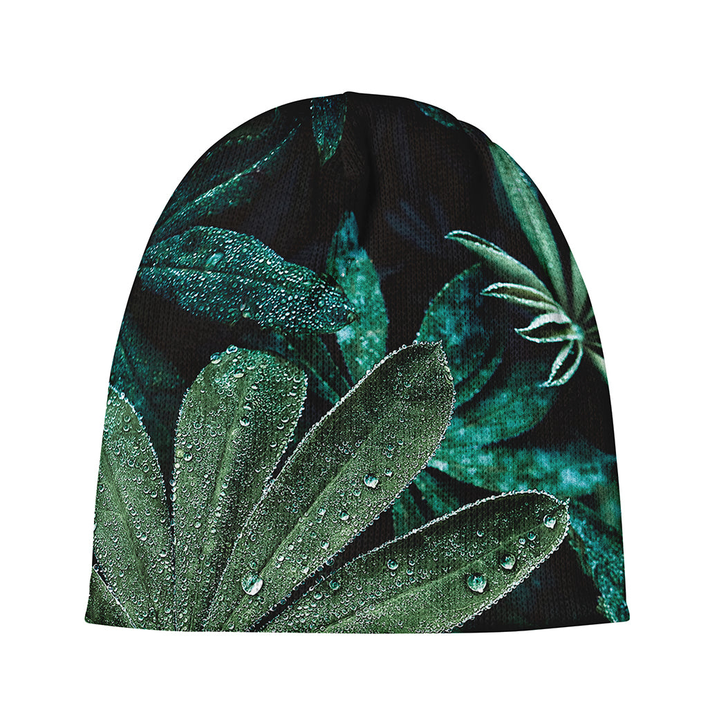 Fresh Tropical Leaf Print Beanie