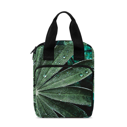Fresh Tropical Leaf Print Bible Tote Bag