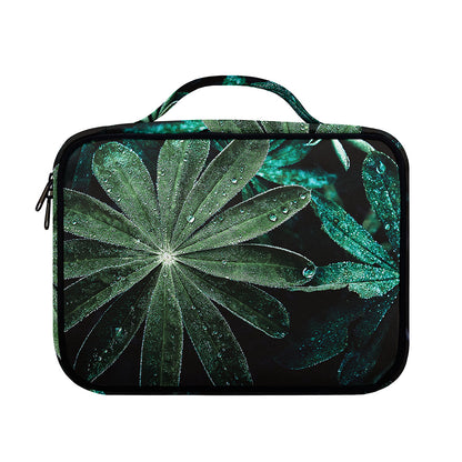 Fresh Tropical Leaf Print Briefcase Bible Bag