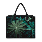 Fresh Tropical Leaf Print Canvas Tote Bag
