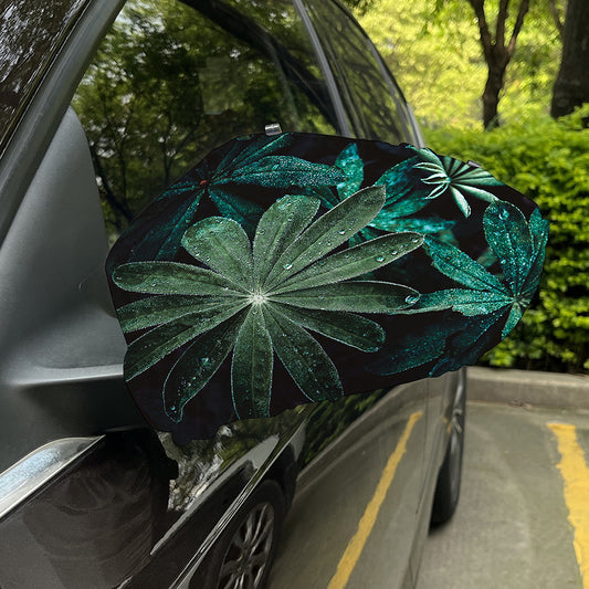 Fresh Tropical Leaf Print Car Side Mirror Covers