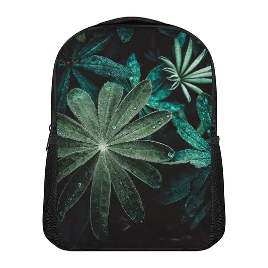 Fresh Tropical Leaf Print Casual Backpack