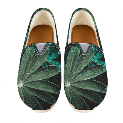 Fresh Tropical Leaf Print Casual Shoes