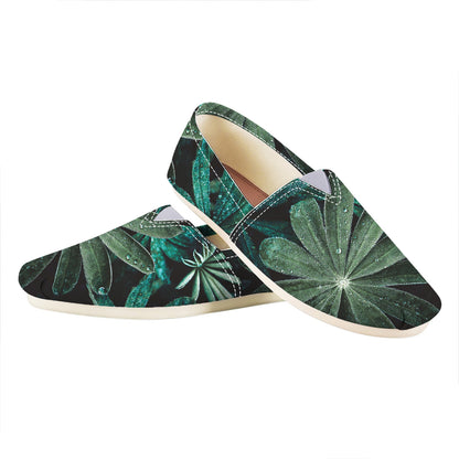 Fresh Tropical Leaf Print Casual Shoes