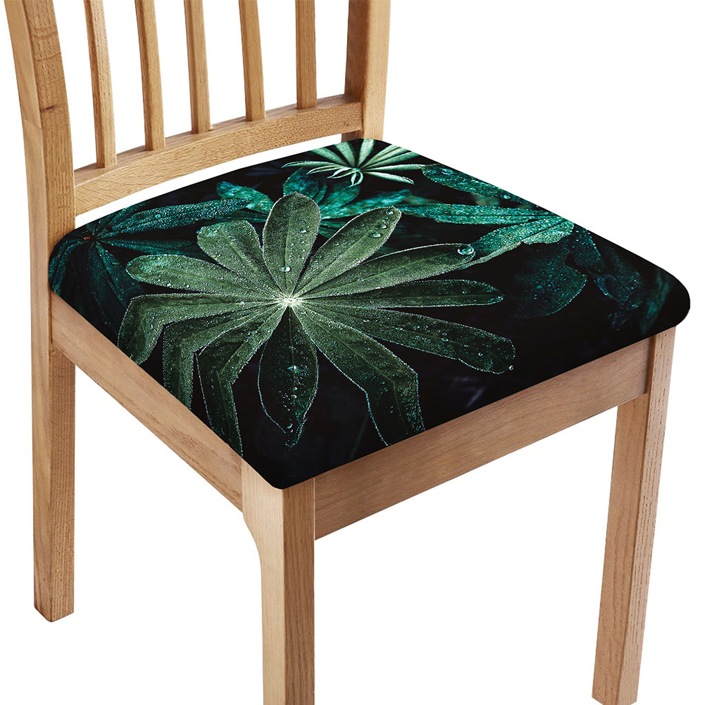 Fresh Tropical Leaf Print Chair Cushion Cover