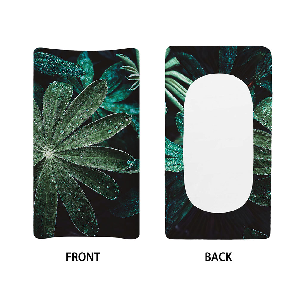 Fresh Tropical Leaf Print Changing Pad Cover