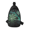 Fresh Tropical Leaf Print Sling Bag