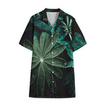 Fresh Tropical Leaf Print Cotton Hawaiian Shirt