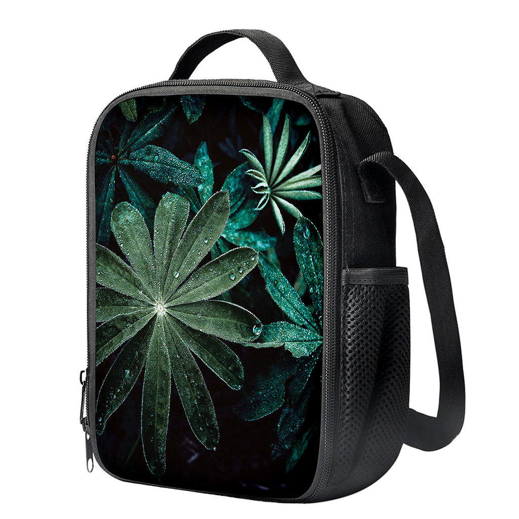 Fresh Tropical Leaf Print Crossbody Lunch Bag