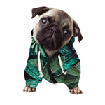 Fresh Tropical Leaf Print Dog Zip Up Hoodie