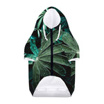 Fresh Tropical Leaf Print Dog Zip Up Hoodie
