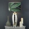 Fresh Tropical Leaf Print Drum Lamp Shade