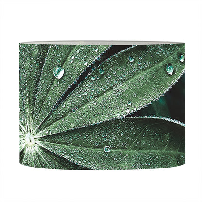 Fresh Tropical Leaf Print Drum Lamp Shade