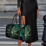 Fresh Tropical Leaf Print Duffle Bag