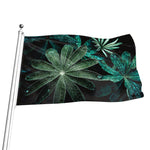 Fresh Tropical Leaf Print Flag