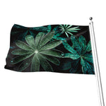 Fresh Tropical Leaf Print Flag