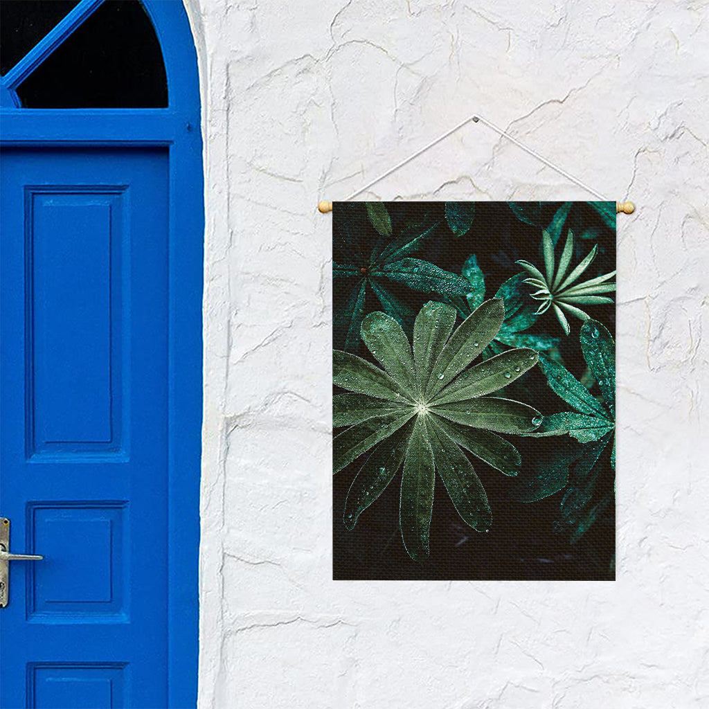 Fresh Tropical Leaf Print Garden Flag