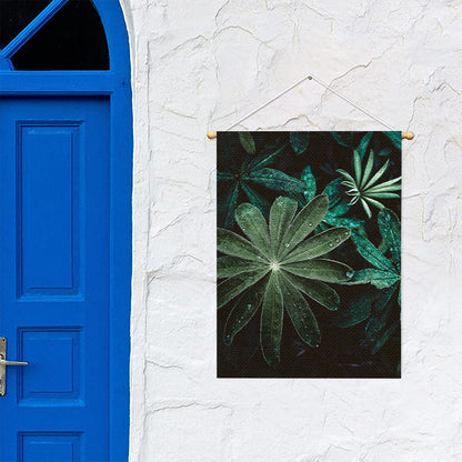 Fresh Tropical Leaf Print Garden Flag