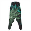 Fresh Tropical Leaf Print Hammer Pants