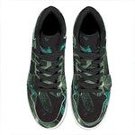 Fresh Tropical Leaf Print High Top Leather Sneakers