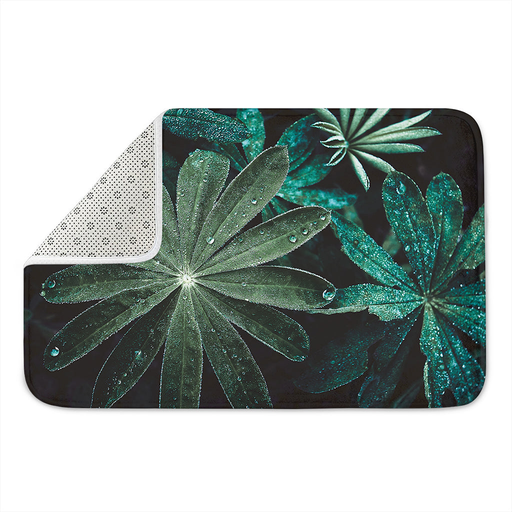Fresh Tropical Leaf Print Indoor Door Mat