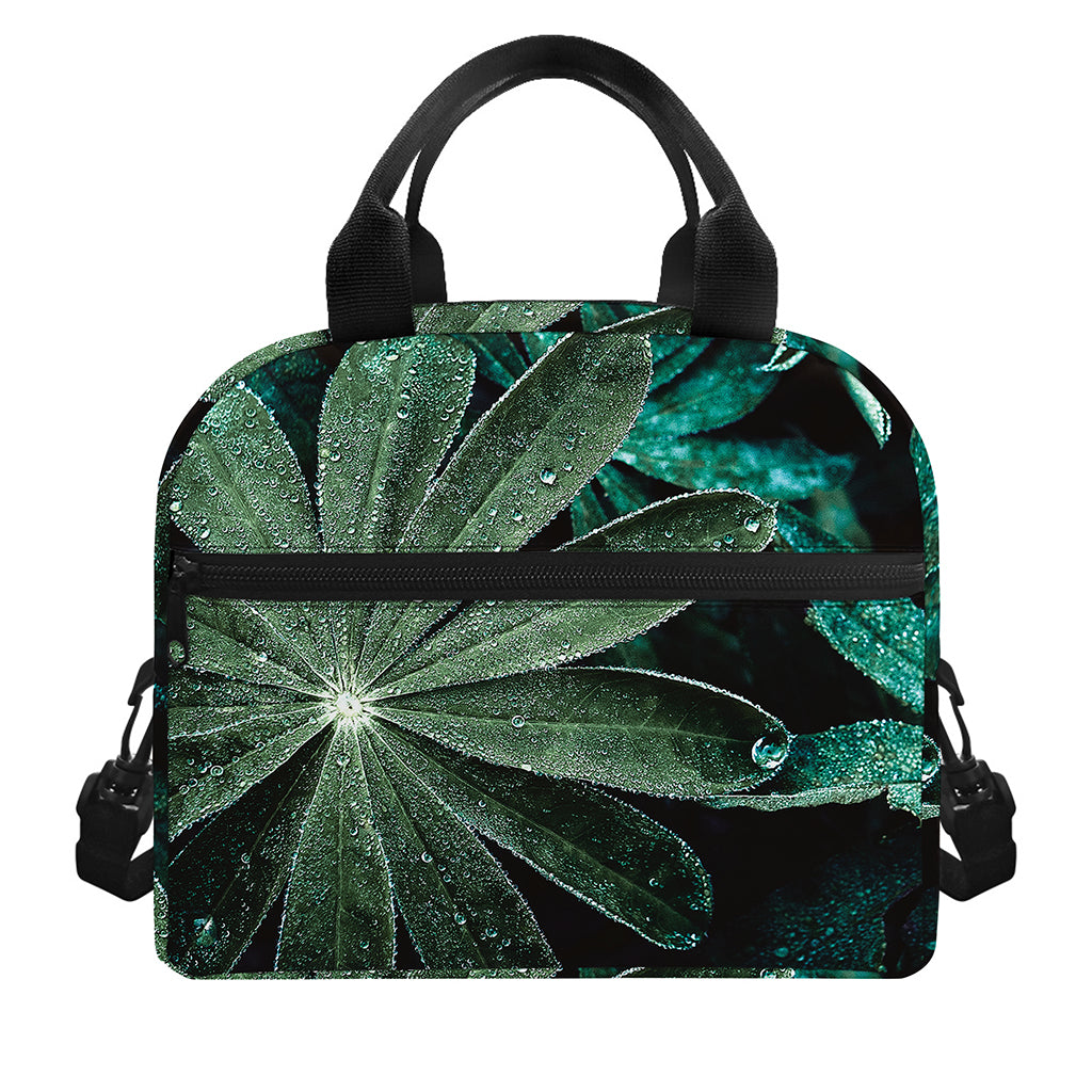 Fresh Tropical Leaf Print Insulated Lunch Bag