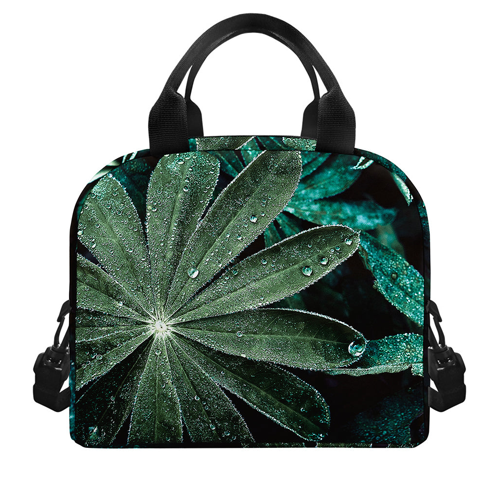 Fresh Tropical Leaf Print Insulated Lunch Bag