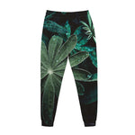 Fresh Tropical Leaf Print Jogger Pants