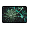 Fresh Tropical Leaf Print Kitchen Mat